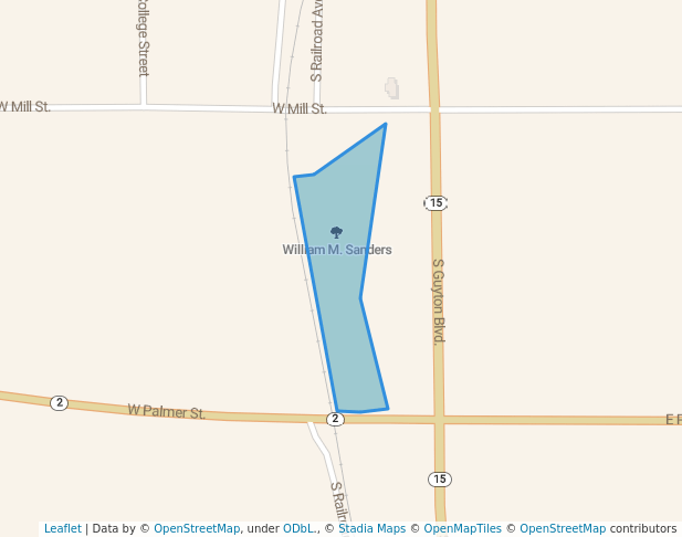 walking in William M. Sanders map in Blue Mountain