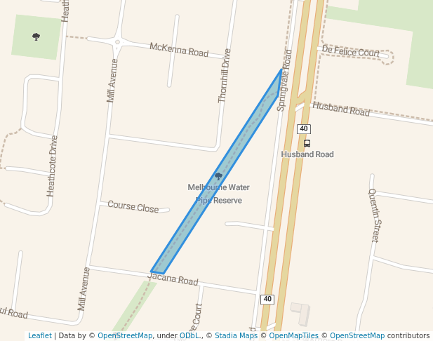 Melbourne Water Pipe Reserve