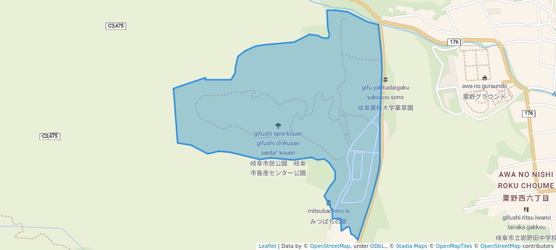 walking in 岐阜市民公園　岐阜市畜産センター公園 map in Gifu