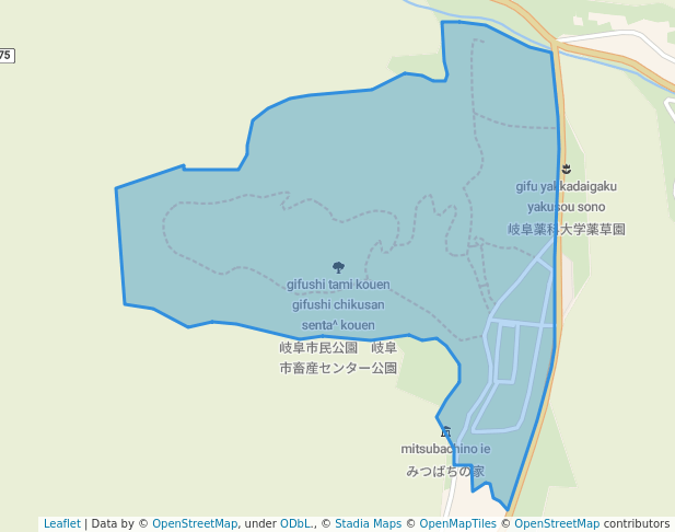 walking in 岐阜市民公園　岐阜市畜産センター公園 map in Gifu