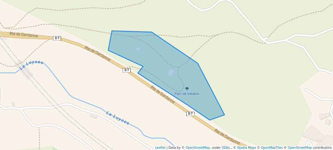 walking in Parc de Valabre map in Aix-en-Provence