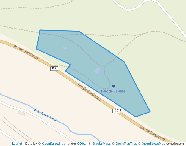walking in Parc de Valabre map in Aix-en-Provence