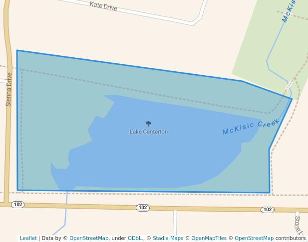 walking in Lake Centerton map in Centerton