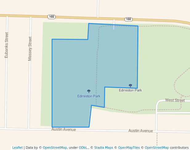 walking in Edmiston Park map in Decatur