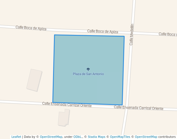 walking in Plaza de San Antonio map in Tecomán