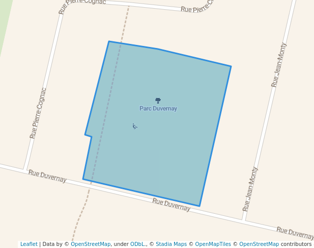 walking in Parc Duvernay map in Chambly