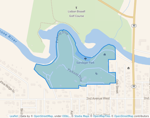 walking in Sandager Park map in Lisbon