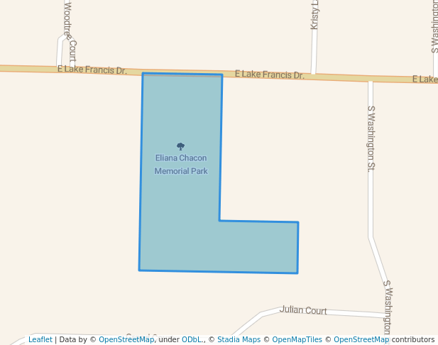 walking in Eliana Chacon Memorial Park map in Siloam Springs