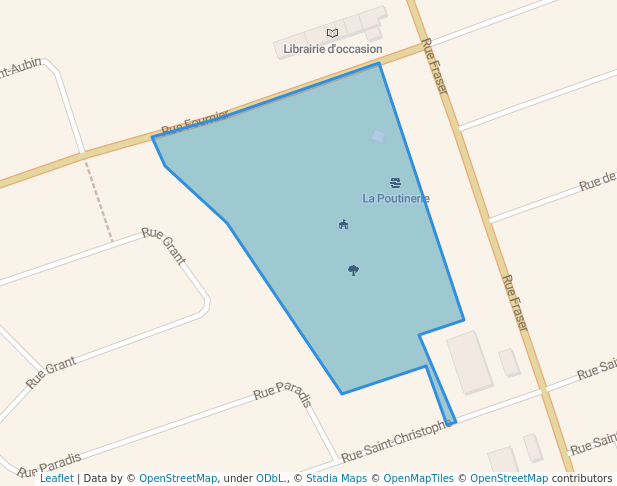 walking in Stade Fournier map in Matane