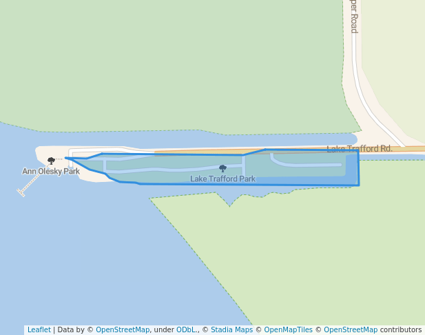 walking in Lake Trafford Park map in Immokalee