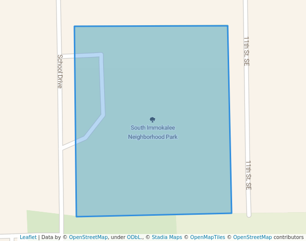 walking in South Immokalee Neighborhood Park map in Immokalee
