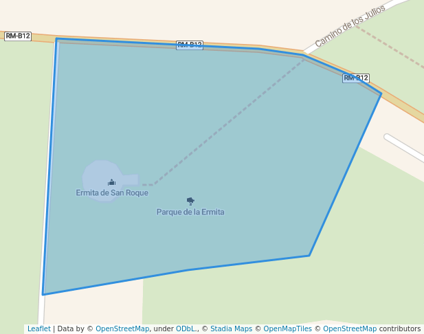 walking in Parque de la Ermita map in Ceutí