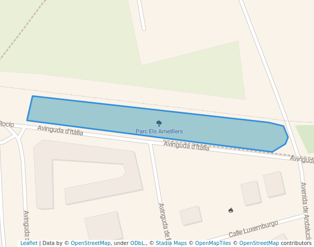 walking in Parc Els Ametllers map in Benidorm