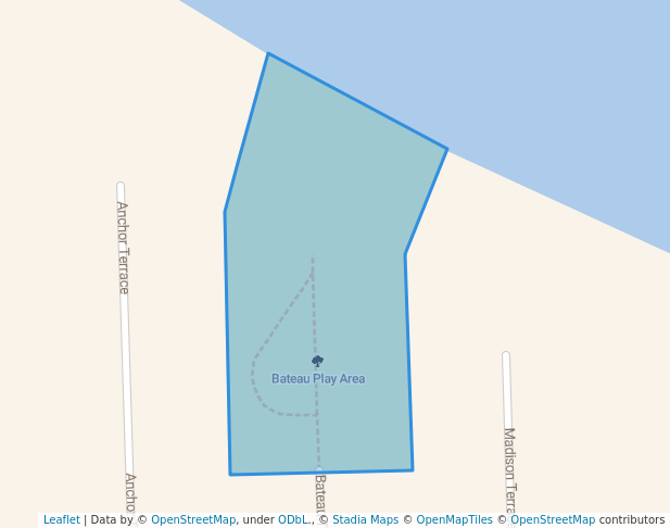 walking in Bateau Play Area map in Irondequoit