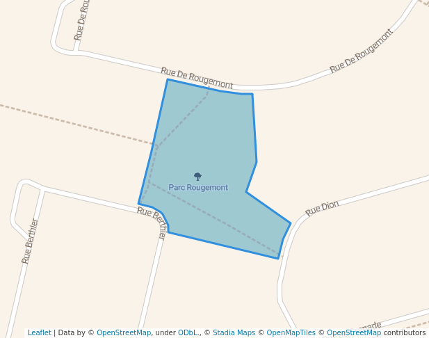 walking in Parc Rougemont map in Chambly