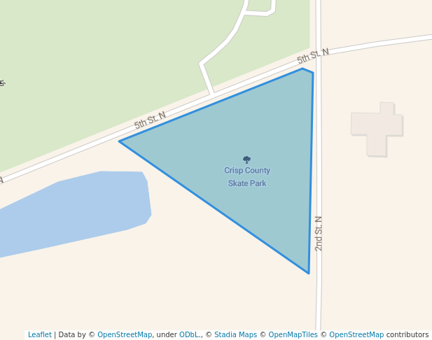 walking in Crisp County Skate Park map in Cordele