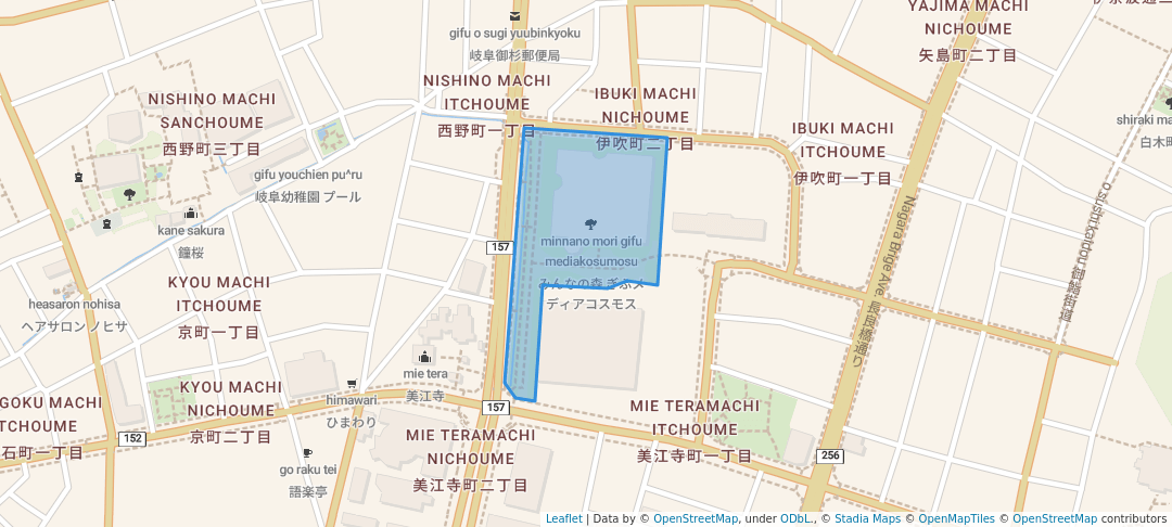 walking in みんなの森 ぎふメディアコスモス map in Gifu