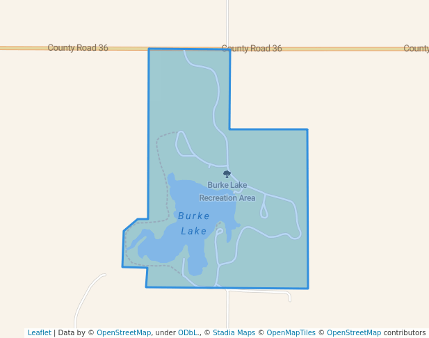walking in Burke Lake Recreation Area map in Burke