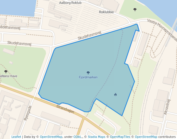 walking in Fjordmarken map in Aalborg