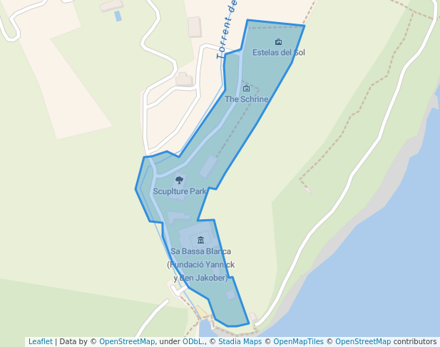 walking in Scuplture Park map in Alcúdia