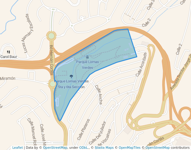 walking in Parque Lomas Verdes 5ta y 6ta Sección map in Naucalpan de Juárez