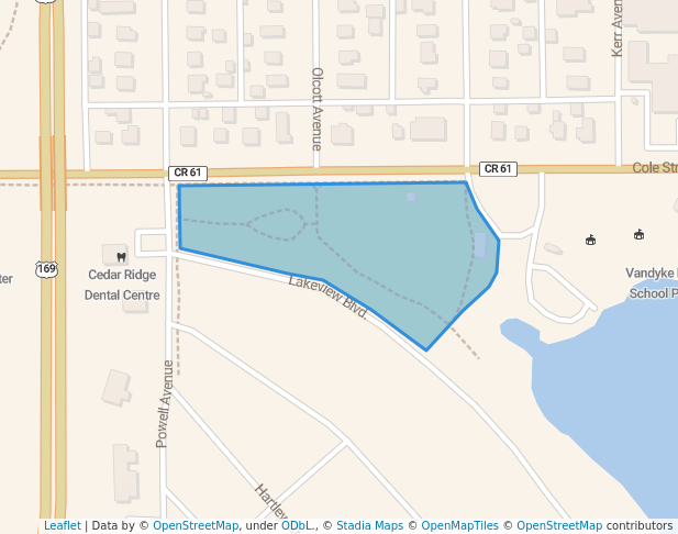 walking in Longyear Park map in Coleraine