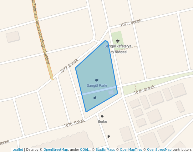 walking in Sarıgül Parkı map in Didim