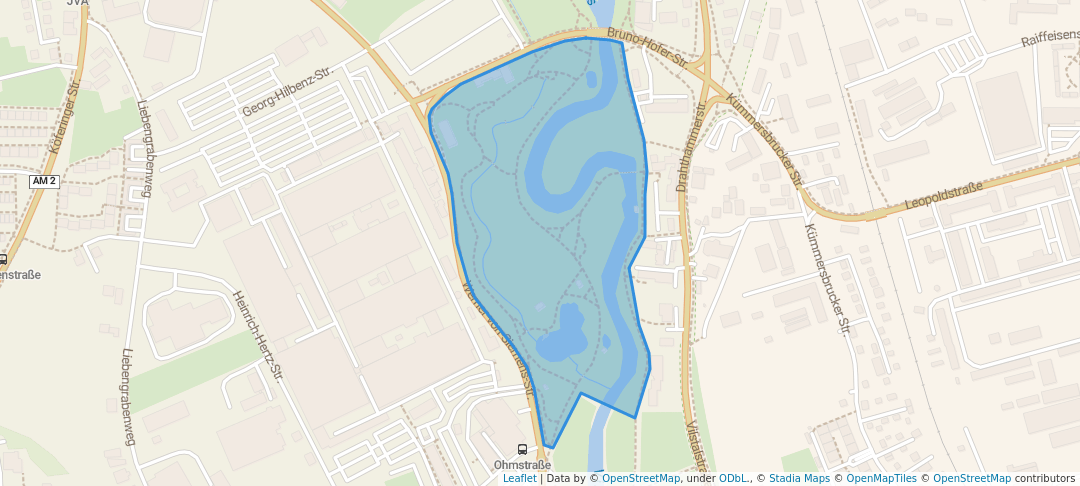 walking in Landesgartenschau-Gelände map in Amberg