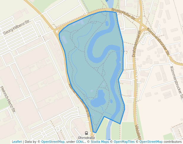 walking in Landesgartenschau-Gelände map in Amberg