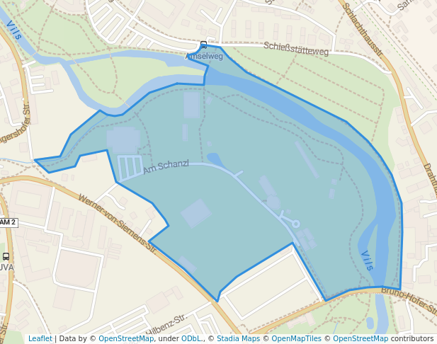 walking in Landesgartenschau-Gelände map in Amberg