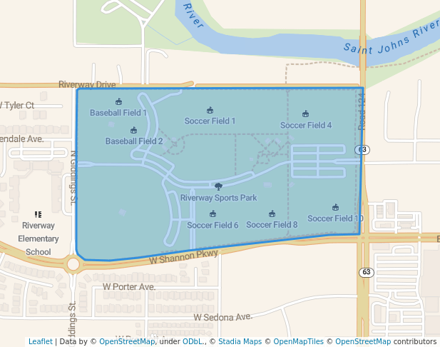 walking in Sports Park map in Visalia