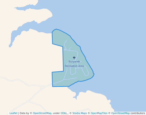 walking in Buryanek Recreation Area map in Burke