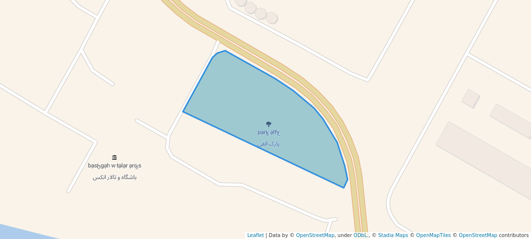 walking in پارک الفی map in Abadan