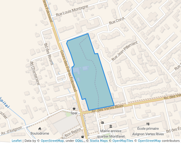 walking in Parc de la Cantonne Avignon map in Avignon