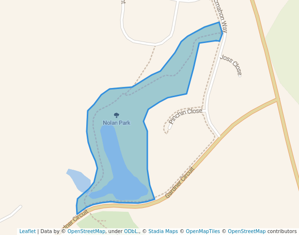 walking in Nolan Park map in Singleton Heights