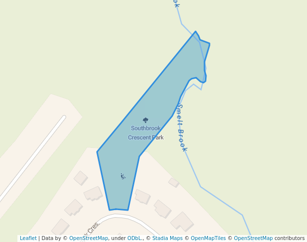 walking in Southbrook Crescent Park map in Eastern Passage