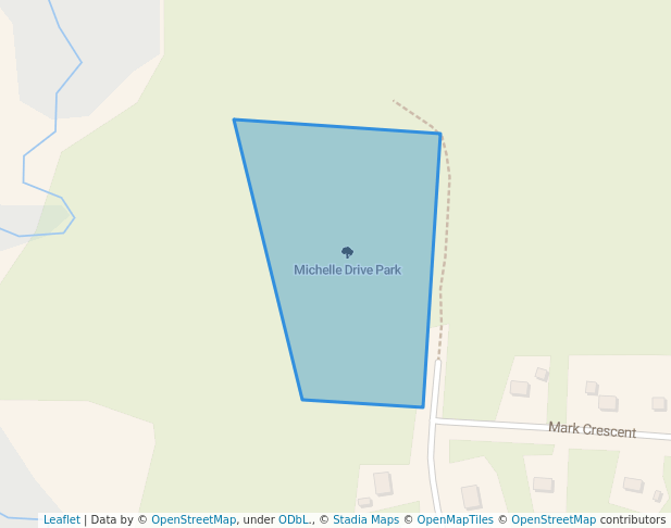 walking in Michelle Drive Park map in Lawrencetown