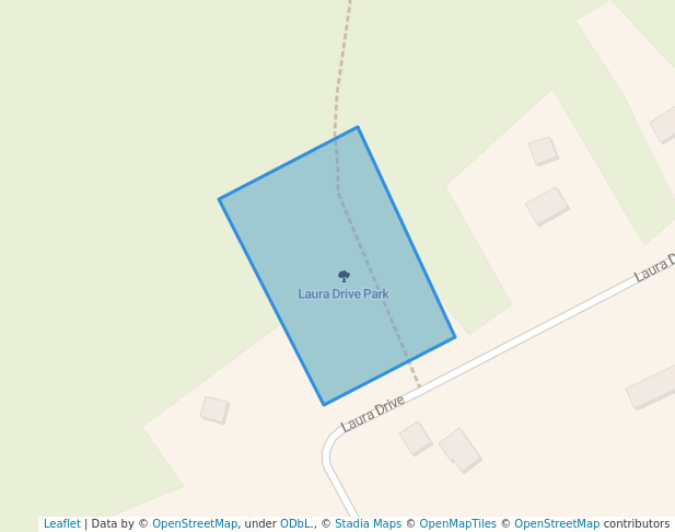 walking in Laura Drive Park map in Cow Bay