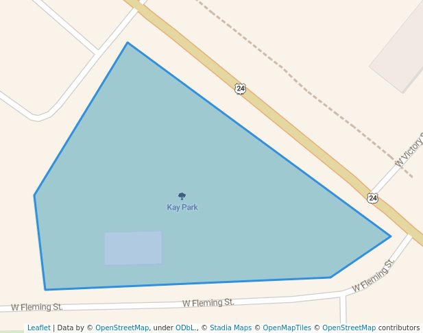 walking in Kay Park map in Watseka