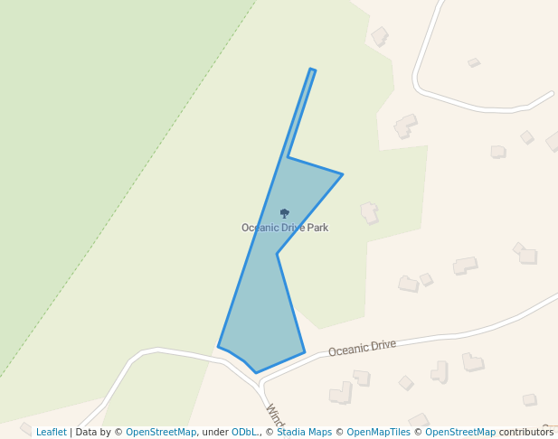 walking in Oceanic Drive Park map in East Lawrencetown