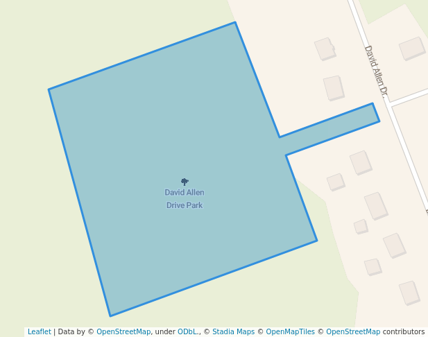 walking in David Allen Drive Park map in East Lawrencetown