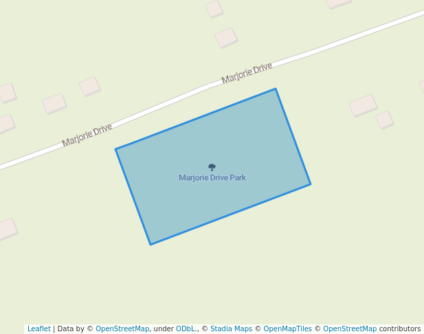 walking in Marjorie Drive Park map in West Porters Lake