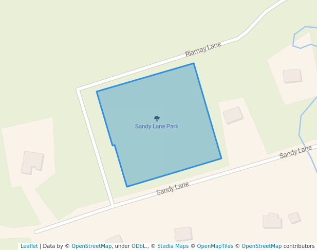 walking in Sandy Lane Park map in Porters Lake