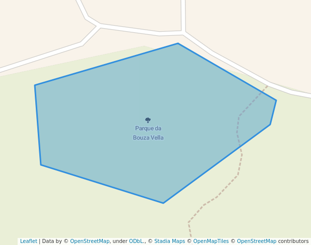 walking in Parque da Bouza Vella map in Ponteareas