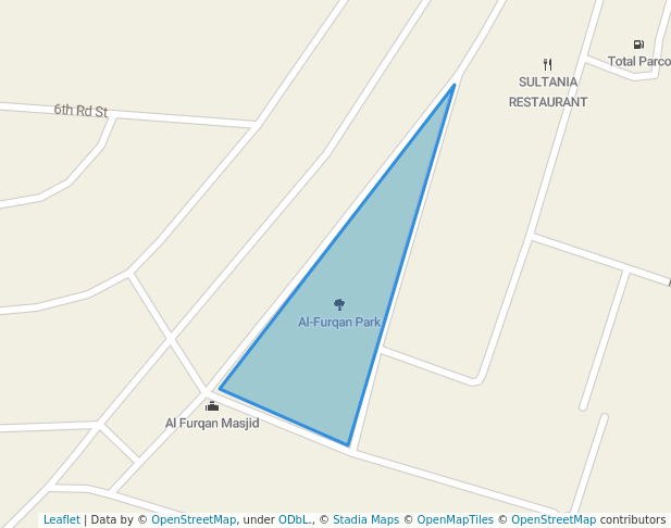 walking in Al-Furqan Park map in Rawalpindi