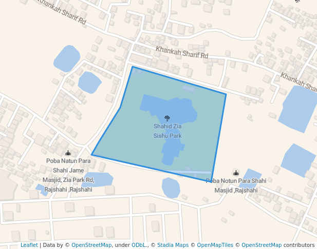 Shahid Zia Sishu Park in Rajshahi | Map and Routes
