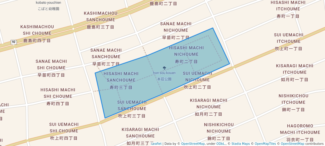 walking in 本荘公園 map in Gifu