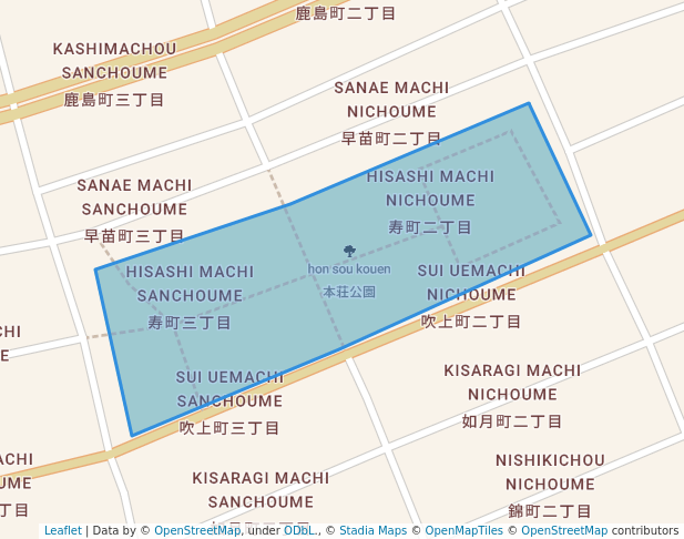 walking in 本荘公園 map in Gifu