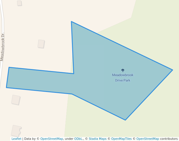 walking in Meadowbrook Drive Park map in Beaver Bank