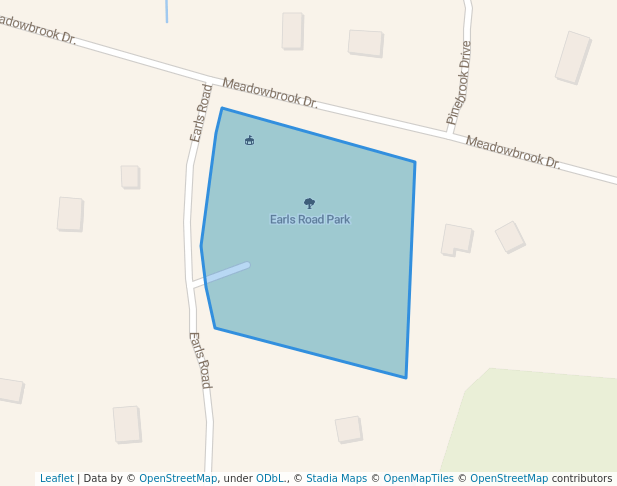 walking in Earls Road Park map in Beaver Bank